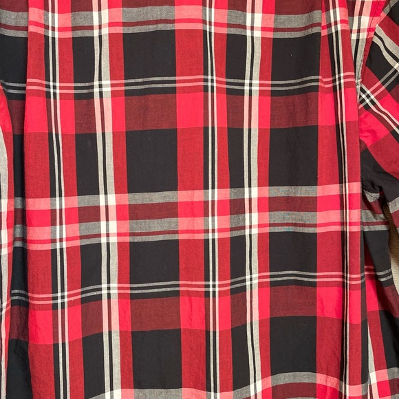 US Polo Assn Shirt XL Mens Long Sleeve Button Down Plaid Stretch Red Black - Picture 8 of 12